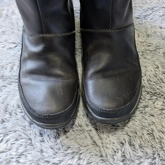 Chaco Borealis Boots Black Winter Snow Boots Waterproof Mid Size 7 Fur Slip On - Picture 4 of 11